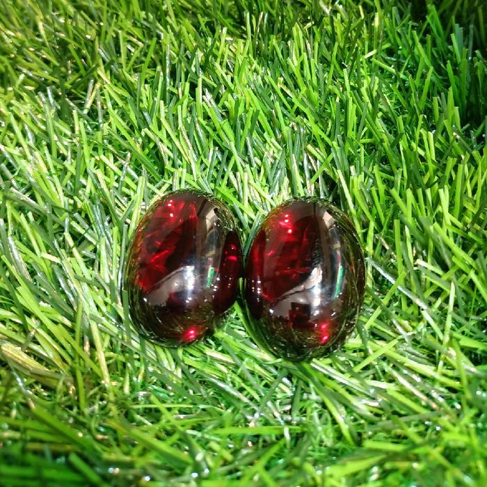 Batu Cincin Red Garnet American Diamond Jumbo JUAL LOSTUNE Dim 25x35mm Kualitas Terbaik untuk Perhia