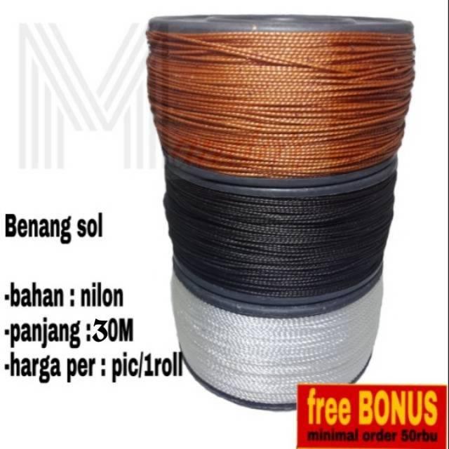 Benang bangunan tali sol nilon nylon tali sol sepatu coklat hitam putih benang serba guna