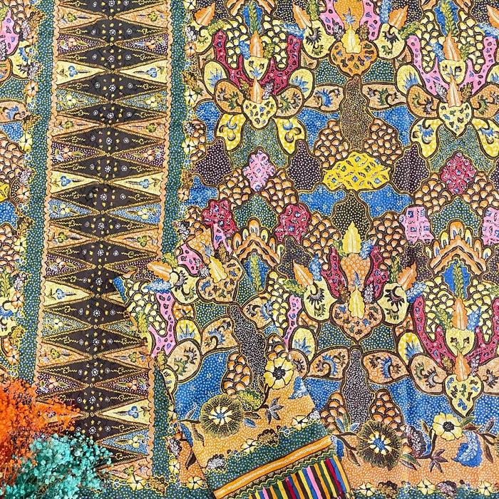 Kain Batik Tulis Sarung Selendang Sutra ATBM Motif Antikan Mpindo Khas Trusmi Cirebon setelan set  K