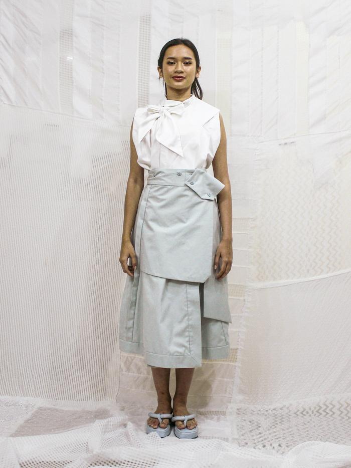 OLINE WORKROBE - Labiqa Layer Skirt in Mint (Pre-Order)