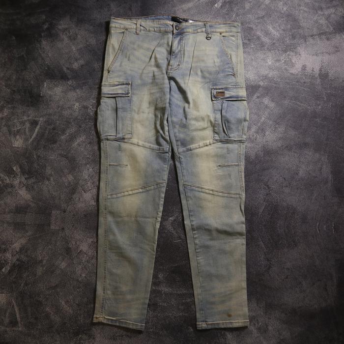 CELANA PANJANG HYPER DENIM BIKERS CARGO JEANS DENIM PANTS CJ44 SIZE 38-39