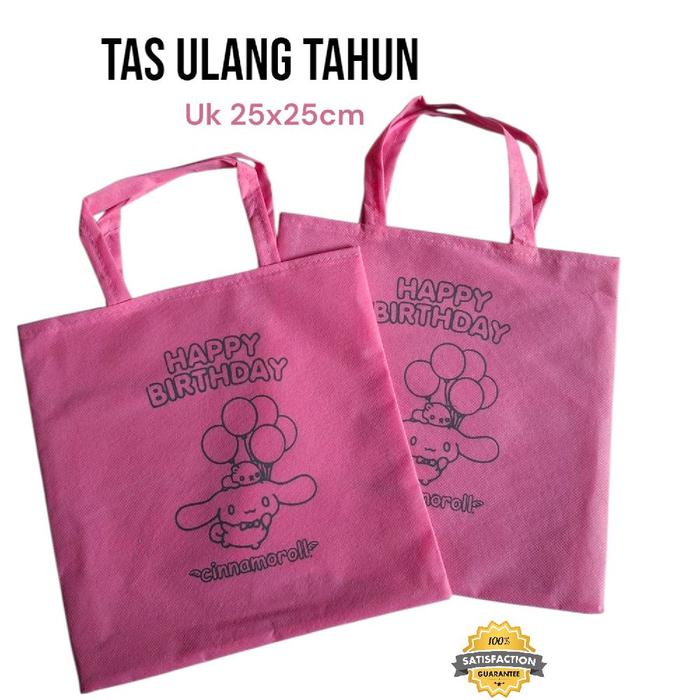 tas ultah cinamolol 25x25 isi 25 pcs