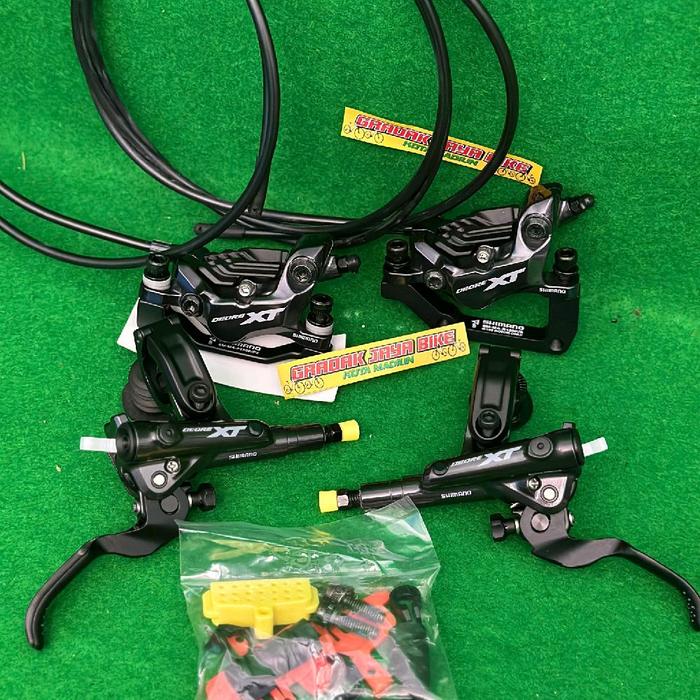 brakeset rem hidrolis shimano deore xt m8120 4 piston new
