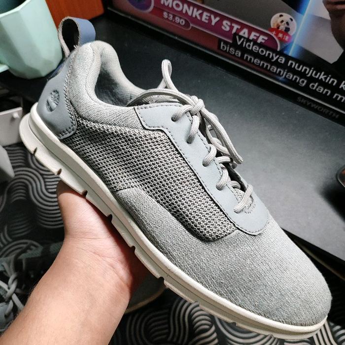 Sepatu Timberland Graydon Oxford Medium Grey Knit Size 42 Bekas Second Preloved