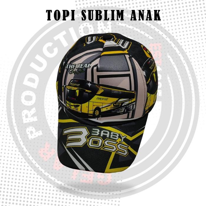 TOPI ANAK SUBLIME FULL ANIMASI KARAKTER TOPI ANAK LAKI LAKI ANIMASI MODEL BUS MOBIL TERBARU