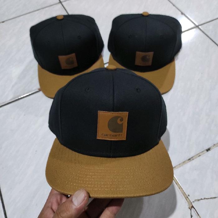topi carhartt wip bi-colored snapback cap