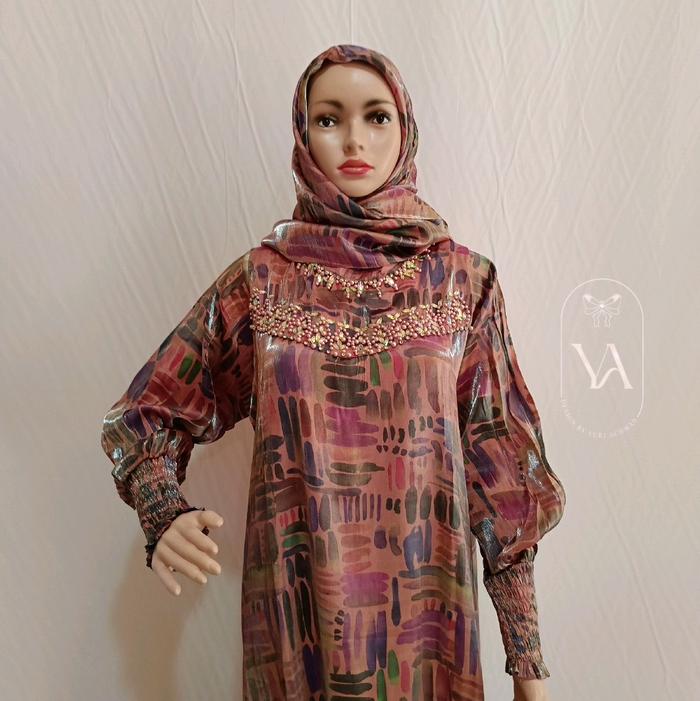 LABIBA SHIMMER DRESS | LABIBA SHIMMER GAMIS | GAMIS MURAH | GAMIS JUMBO | GAMIS MOTIF | SET HIJAB Mu