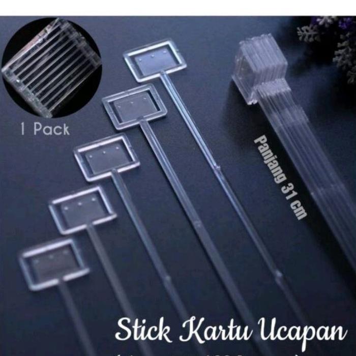 50 BATANG Stick card / stick kartu 50 Batang BENING TRANSPARANT
