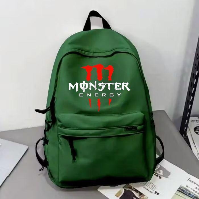 Monster Energy Tas Ransel Hijau dengan Logo Merah Stylish dan Fungsional untuk Harian