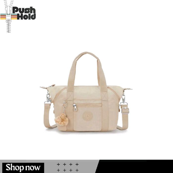 Tas Wanita Sling Bag Selempang Art Mini Kipling Original - Sparkled Beige