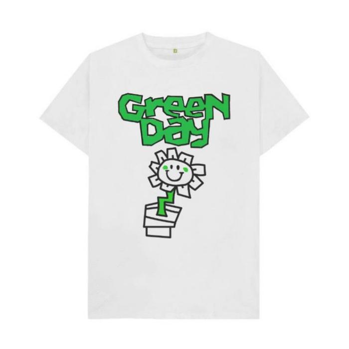 [COD]KAOS BAND Green Day - Flower Pot | HITAM/PUTIH