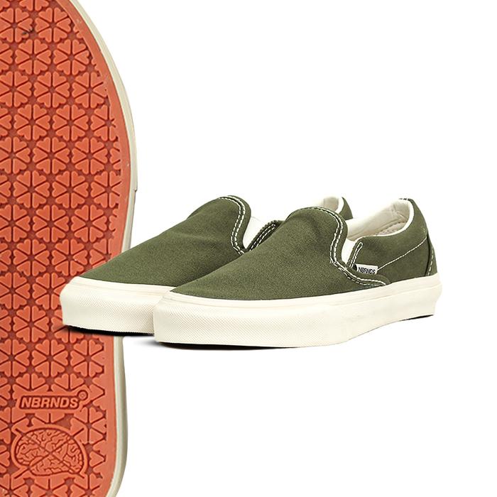 NOBRANDS SEPATU SLIP ON SELOP OLIVE GREEN LOCAL PRIDE SNEAKERS PRIA WANITA FLAT SHOES MULES