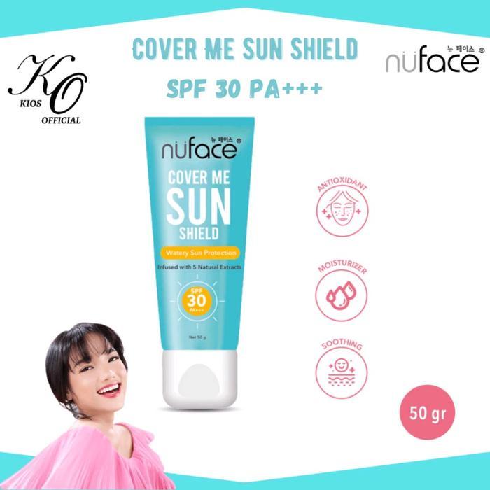 Nuface Cover Me Sun Shield SPF 30 PA+++ | SPF 50 PA++++ | Tone Up SPF 30 PA+++ 50g | Sunscreen Wajah