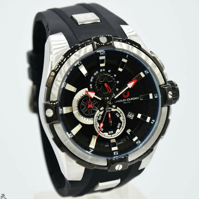 ARLOJI PRIA KARET CHARLES JOURDAN CJ1040-1332