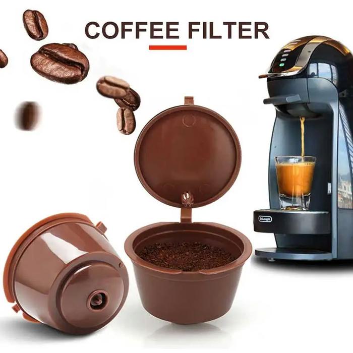MutiaraMall - Kapsul Kopi Reusable 3 PCS | Capsule Coffee Filter | Aksesori Mesin Kopi Praktis