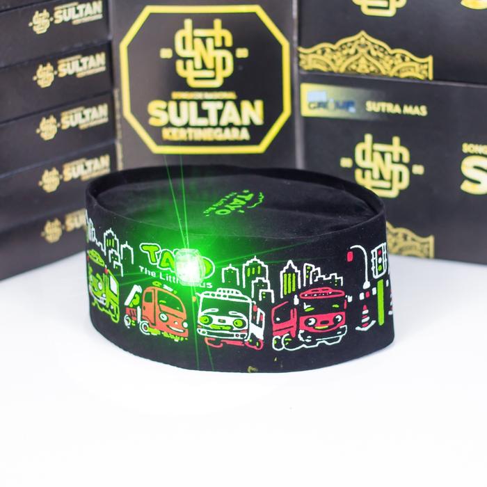 SONGKOK SULTAN KIDS JUNIOR Peci Karakter Kartun Spiderman, Tayo, Upin Ipin, Tobot, Mobile Legend Lam