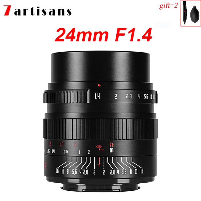 7 artisans 24mm F1.4 APS-C Large Aperture Primes Lens For FUJI X Sony E Canon EF-M EOS R M4/3 Nikon