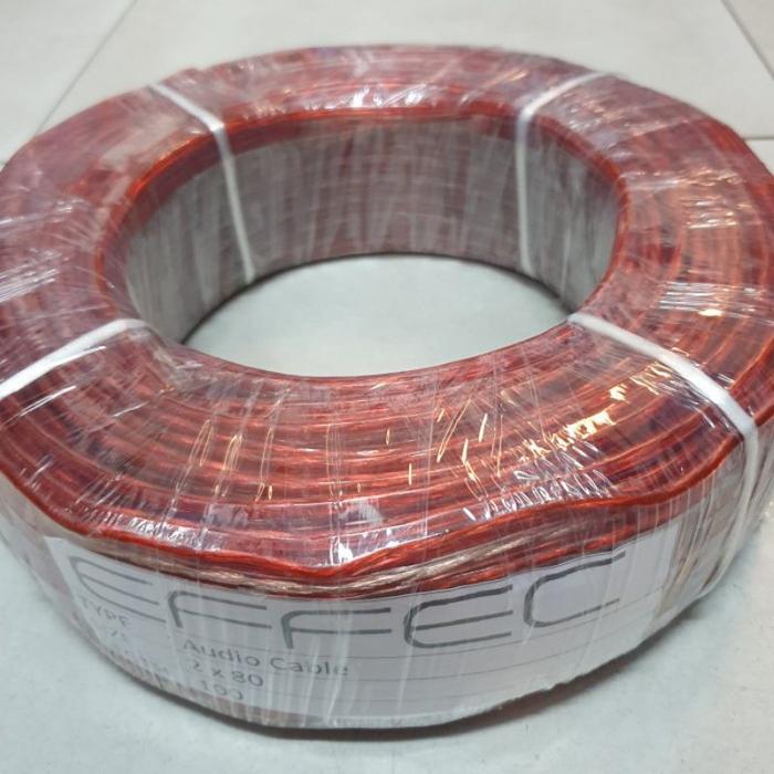Kabel Speaker Effec/Kabel Serabut Listrik Transparan 2X80 100 Yard