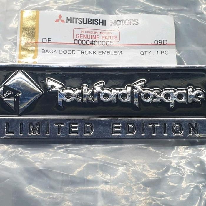 Emblem Limited Edition Rockford Fosgate Asli Original Mitsubishi Xpander Pajero Sport