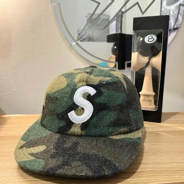 Supreme S Logo Wool Six Panel Camo FW 17