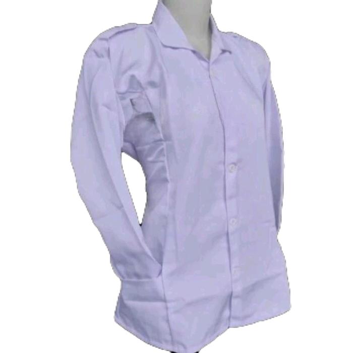 BAJU PDH PUTIH GURU ATAU SUSTER DAN ASN PEREMPUAN LENGAN PANJANG Amel Uniform  KAIN HIGH TWISS atasa