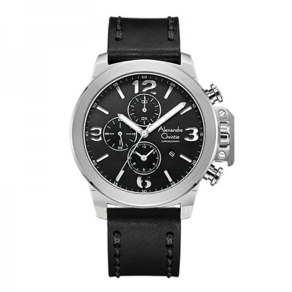 Alexandre Christie AC 6280 Silver Black New GCLSSBASL Jam Tangan Pria