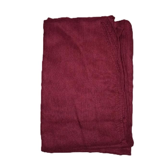 (NEW) Hijab CDS Segi Empat Warna Marun Bahan Polycotton Premium - Ringan, Tegak di dahi, Jatuh, Halu