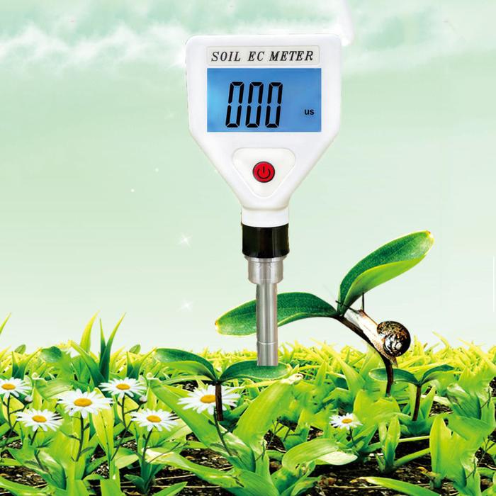 Digital Soil Tester Soil EC Meter with Backlight Screen Portable Soil