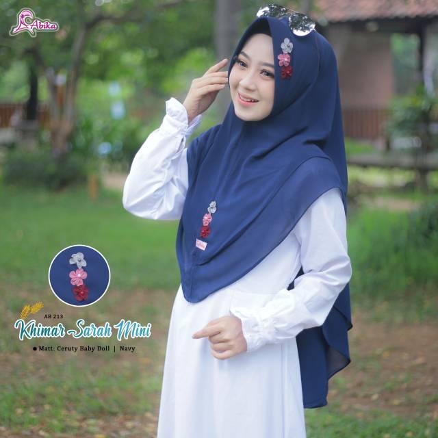NEW Hijab Abika Khimar Sarah Baby Doll Premium Khimar Dua Layer