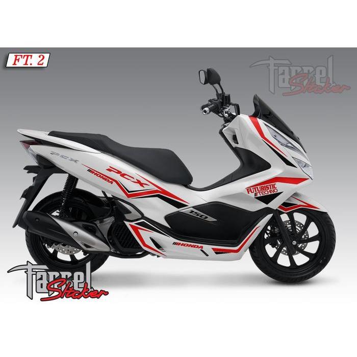 stiker stripping stiker pcx putih [NTS]