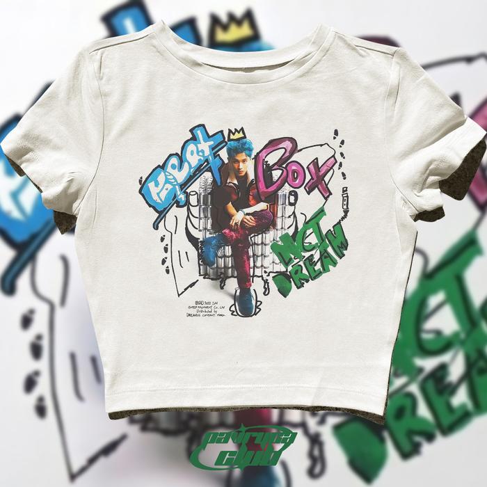 baby tee Mark NCT Dream Beatbox y2k style crop tee
