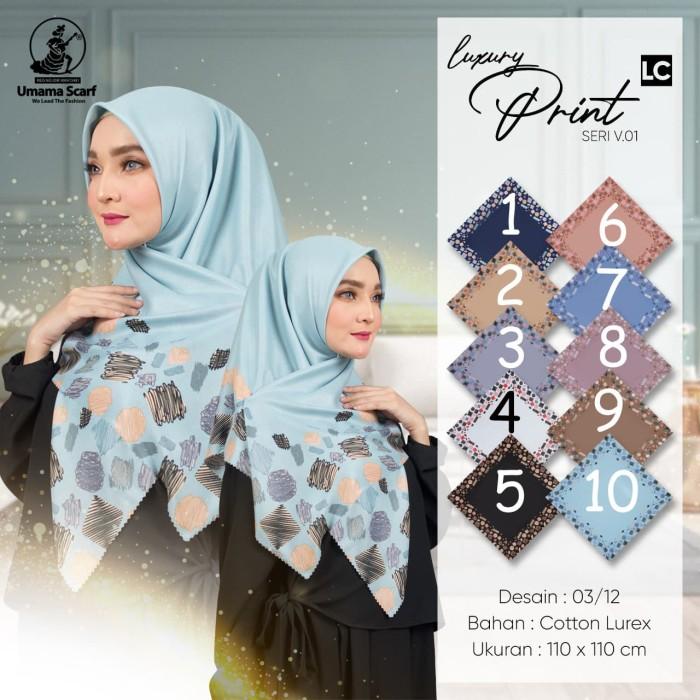 HIJAB LUXURY PRINT LASER CUT MEREK UMAMA SCARFT PILIH WARNA