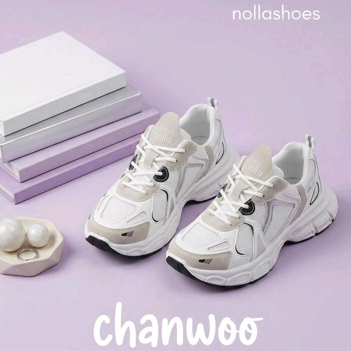 Sepatu Sneakers Kasual Wanita Shoes Trendy Putih Nolla Shoes Chanwoo