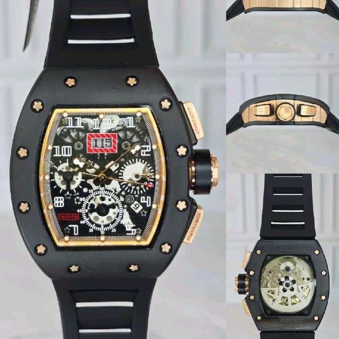 Jam tangan Rm11-01 autometic dm 40x50mm rubber fullset box