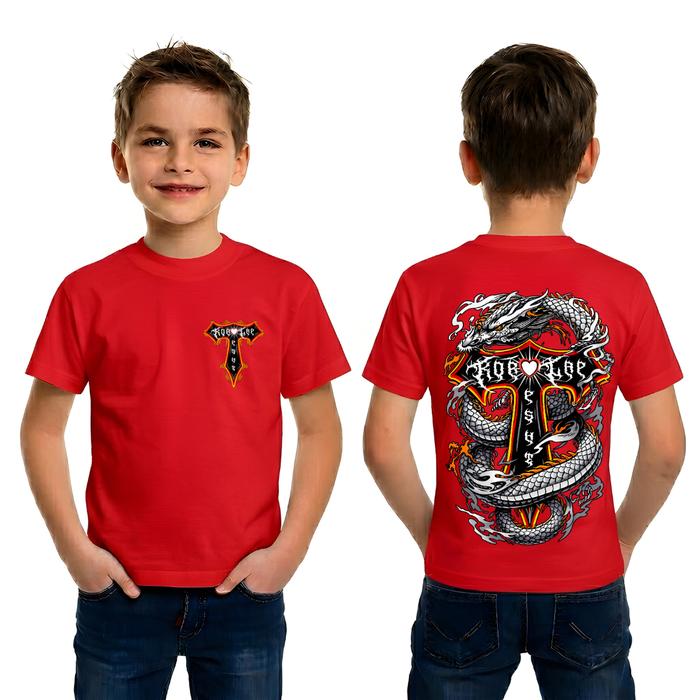 Kaos Anak PSHT Korlap Terbaru Motif Naga Melingkar Keren Baju Pencak Silat Anak Nyaman Dipakai Haria