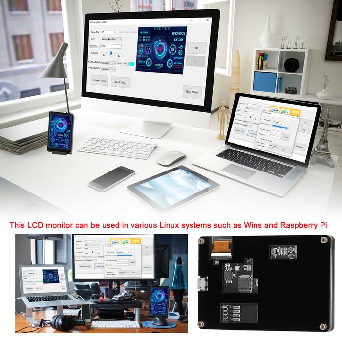 3.5 Inch Computer Monitor Secondary Screen IPS LCD Display SubScreen