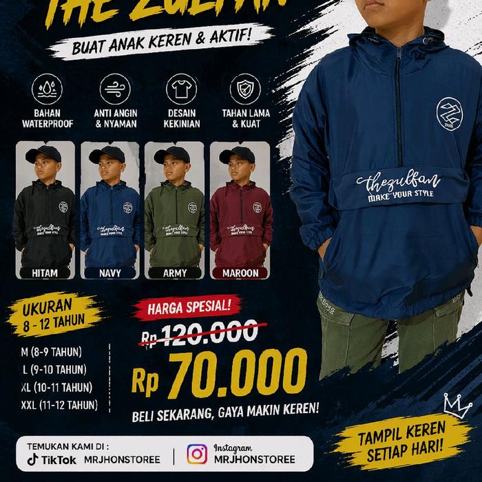 jaket cougle thezulfan jaket anak Parasut kekalahan gunung winter tracktop vintage Cagoule Bomber ja