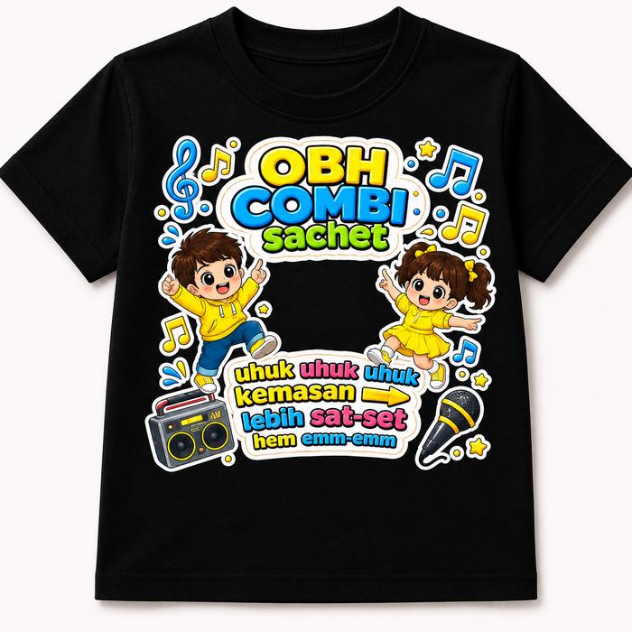 Kaos Anak obh combi sachet usia 2-16tahun