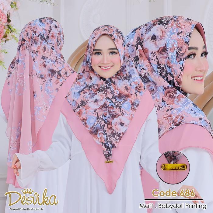 ANABELLE Hijab Ceruty Babydooll lisket Laser Printing DC686 Desvika