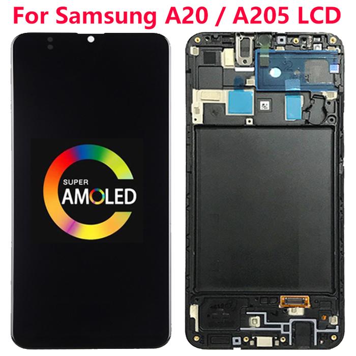 SUPER AMOLED A20 LCD For Samsung Galaxy A20 A205 SM-A205U A205FN LCD