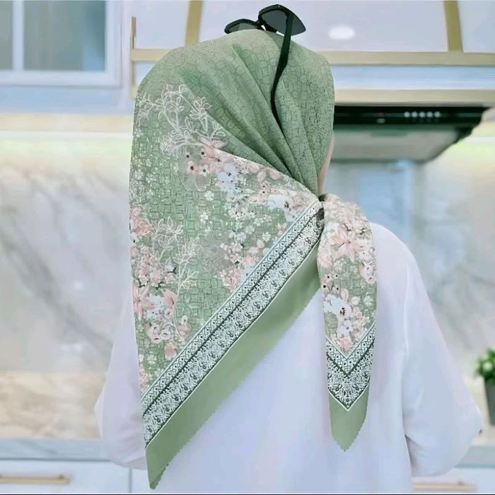 Hijab Segiempat Voal Premium,Kerudung Styles Fashion muslim Square Lembut Nyaman Wanita Motif Warna 