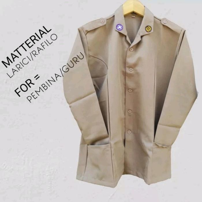 baju pramuka guru pembina dan sma Amel Uniform seragam kain rapilo larici Wanita Blazer