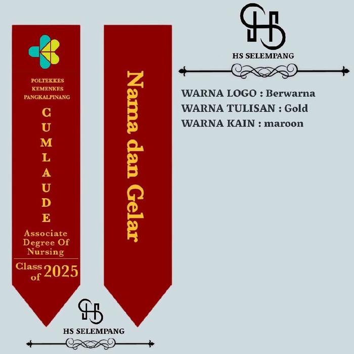 SELEMPANG WISUDA CUMLAUDE LOGO BERWARNA