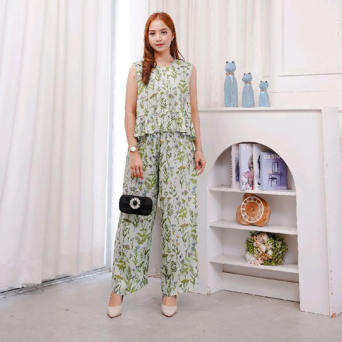 FELICIA ONE SET Celana Panjang Bahan Rayon Premium
