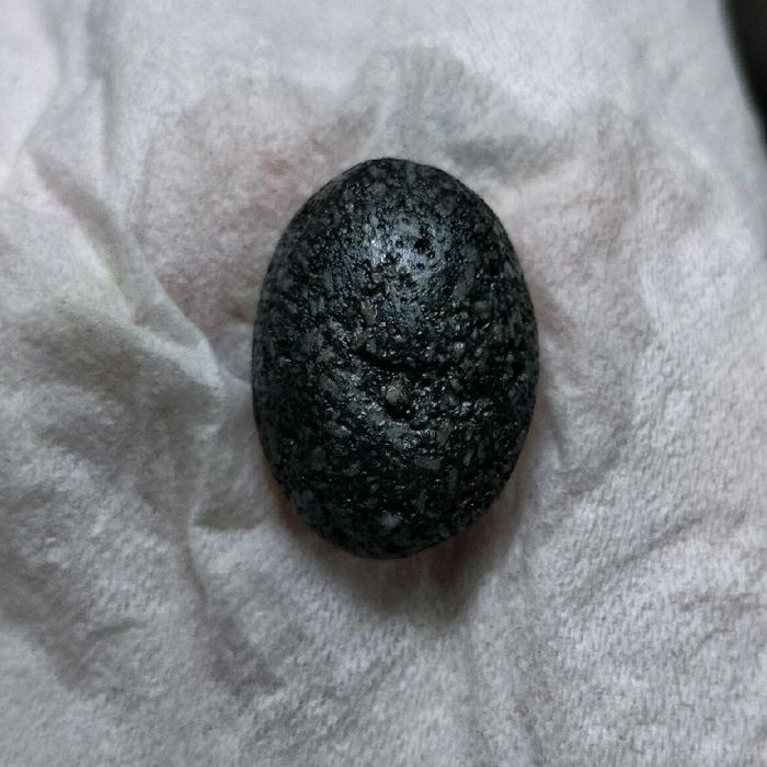 Batu cincin meteor warna hitam istimewah
