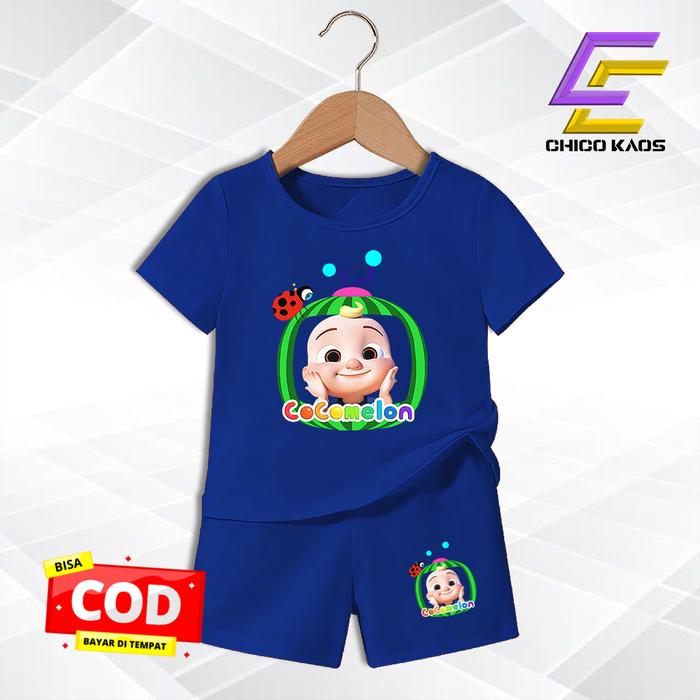 Baju Setelan Chicokaos Cocomelon Anak Laki Laki - Kaos Distr* Karakter Cocomelon