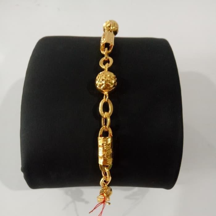 Gelang Emas Asli Model Rantai Kadar 875