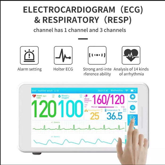 Portable Veterinary Multiparameter Monitor Pet ECG Recorder Monitor