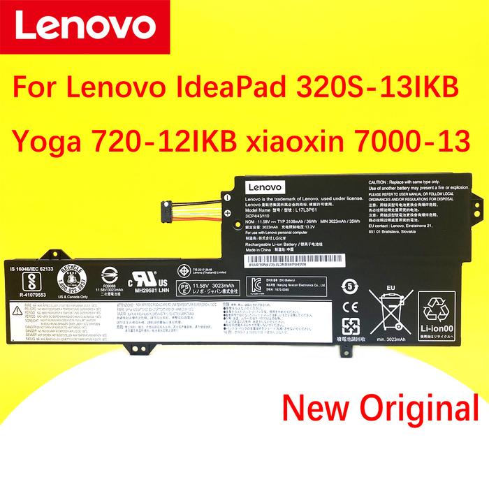NEW Original For Lenovo IdeaPad 320S-13IKB Yoga 720-12IKB xiaoxin 7000-13 L17L3P61 L17C3P61 L17M3P61
