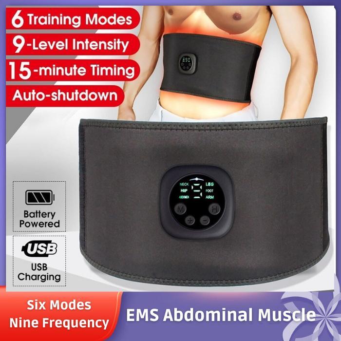 promo - sabuk stimulator ems otot perut abs six pack smart fitness sixpad waist body shaping belt fi